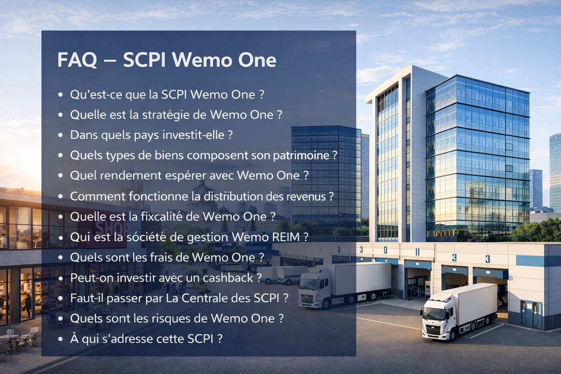 SCPI Wemo One : FAQ Complète + Cashback 3,5%